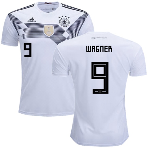 Germany #9 Wagner White Home Soccer Country Jersey